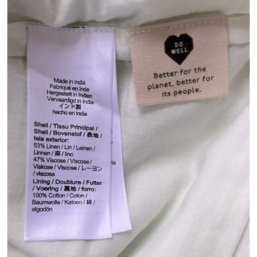 NWT Madewell Linen-Blend Tulip-Hem Mini Skirt: Earth-Dyed Edition, Size 16